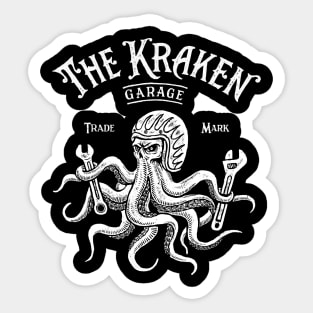 The kraken garage trade mark Sticker